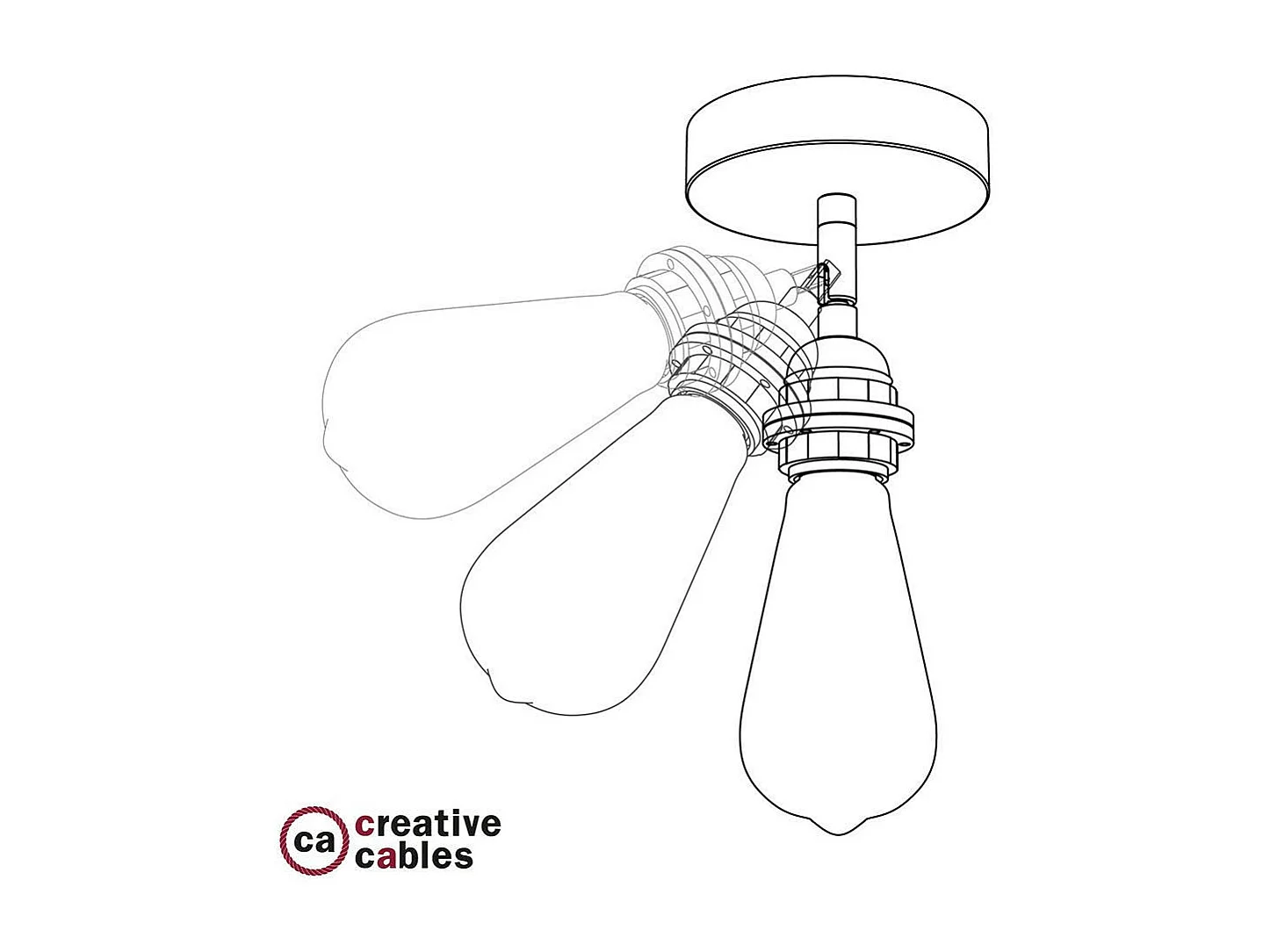 Lampe Murale Creatives-Cable Modèle APM2_ Cuivre