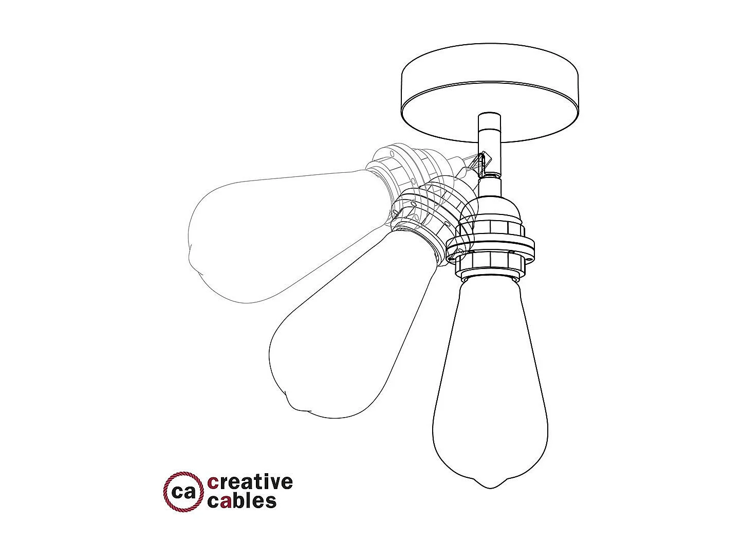 Lampe Murale Creatives-Cable Modèle APM2_ Cuivre