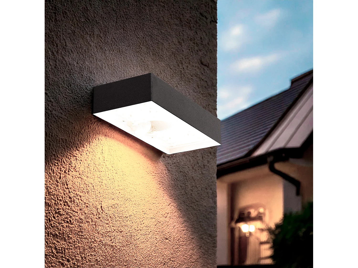 Applique Murale LED Extérieure 6W Karl Solaire Noir 3000K Blanc chaud