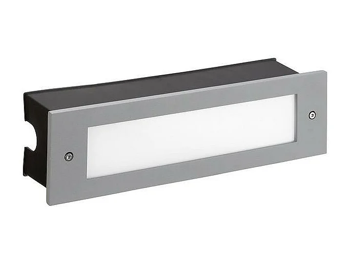 Micenas Led Pro Encastré mural pour extérieur pour éclairer frontalement avec une lumière LED blanc neutre couleur gris 4000K