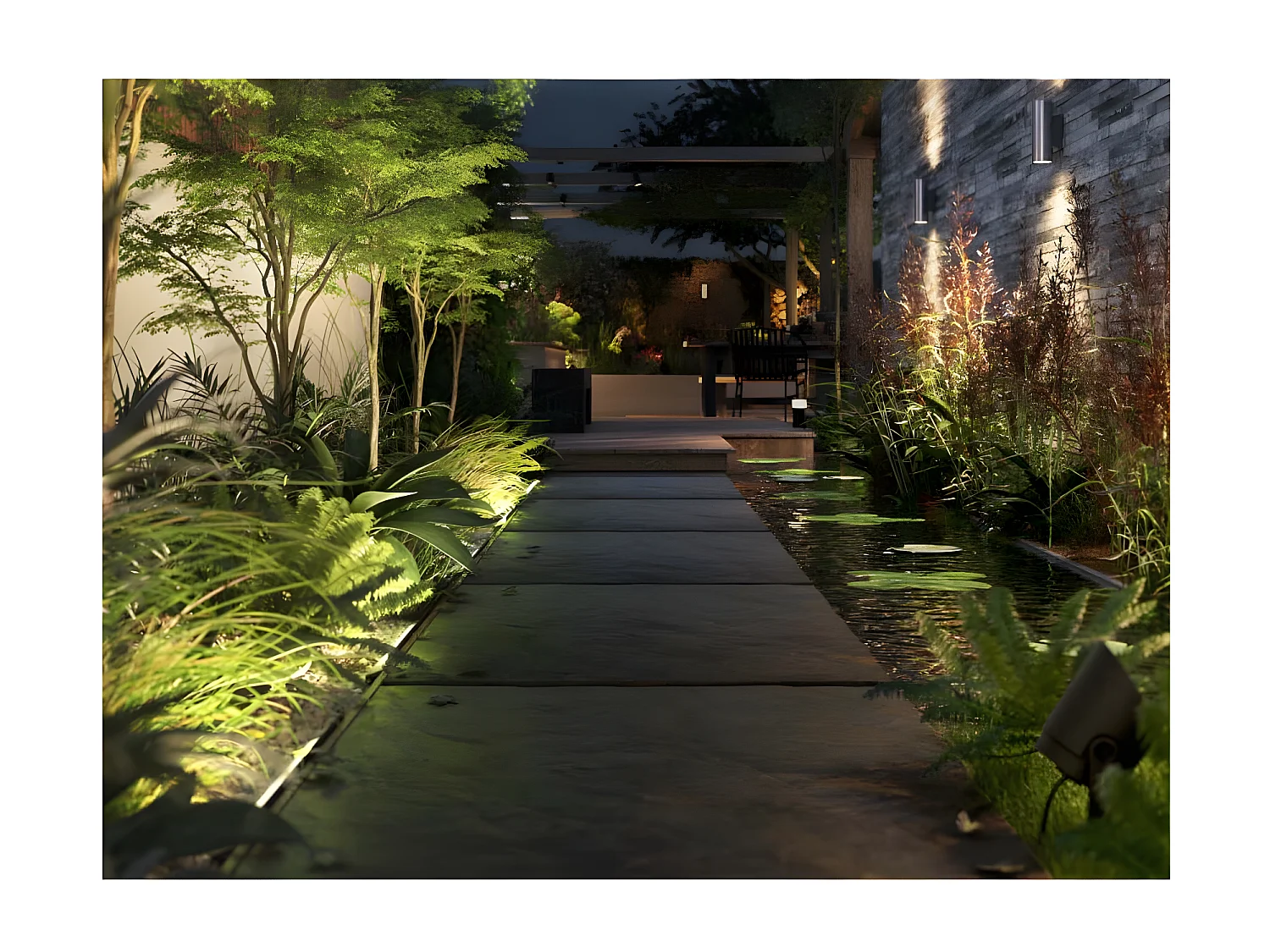 Aplique de Pared Exterior LED White Color 2x8W Hue Appear Plata