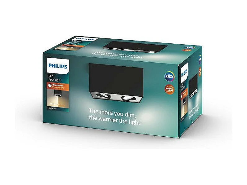 Applique LED Doppia Warmglow 9W Box Nero