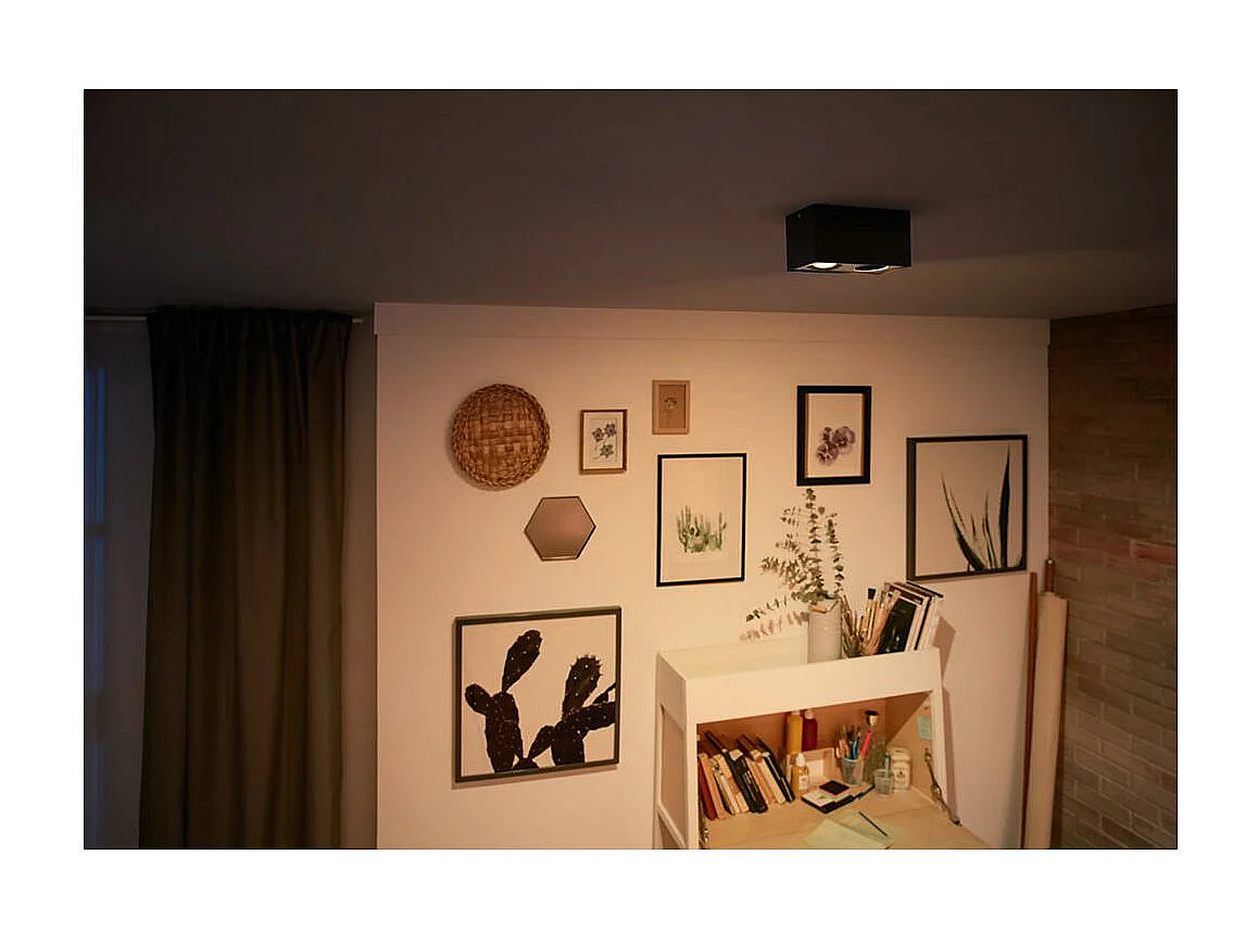 Applique LED Doppia Warmglow 9W Box Nero