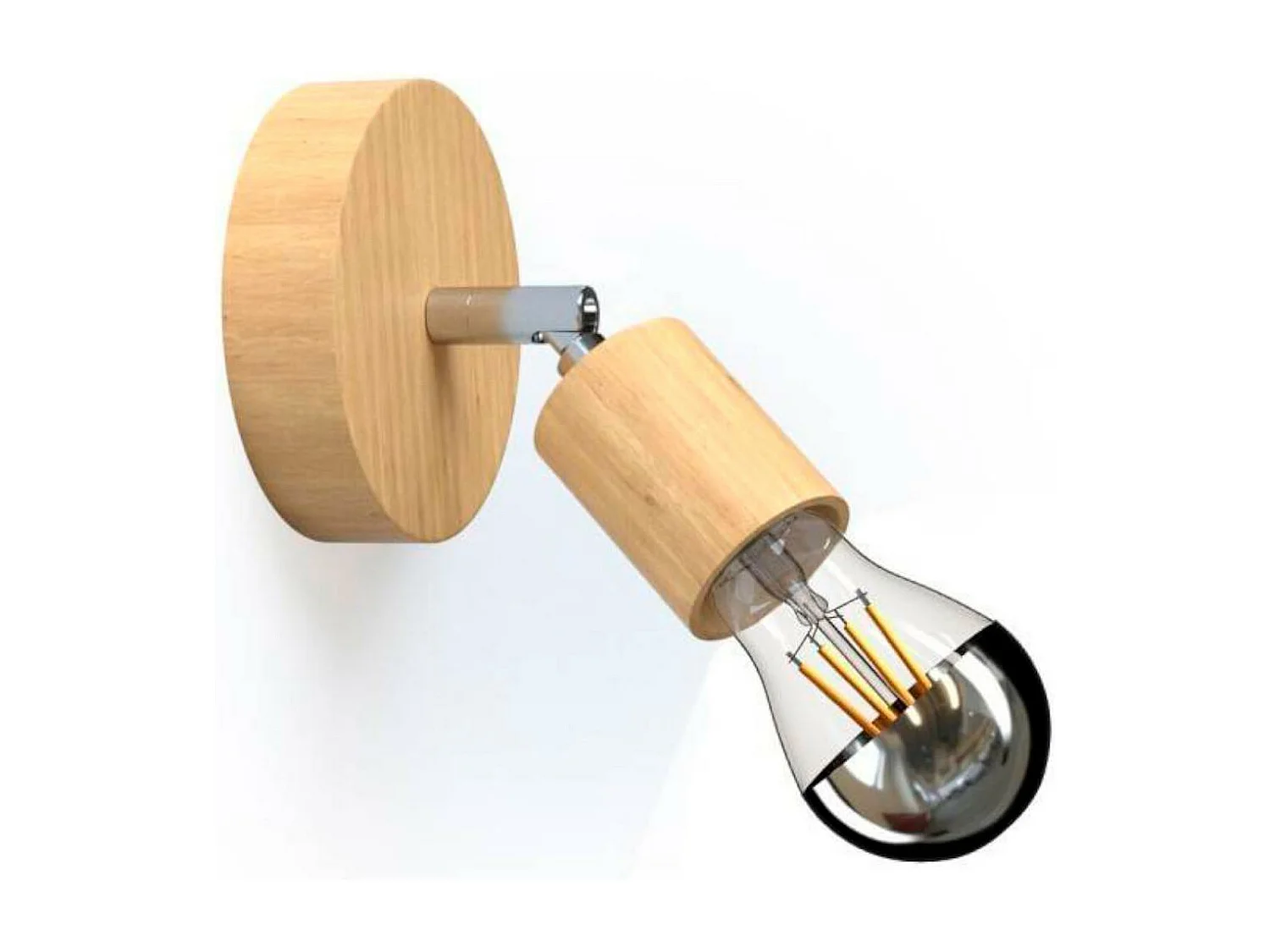 Applique Fermaluce Wood 90º APL201FB10TBS1CR CREATIVE-CABLES Naturale