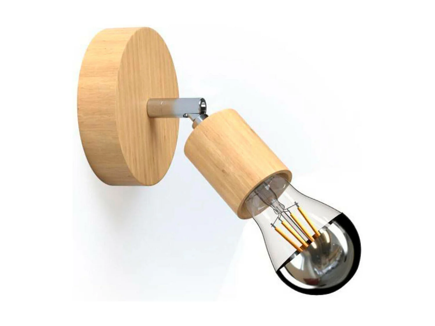 Applique Fermaluce Wood 90º APL201FB10TBS1CR CREATIVE-CABLES Naturale