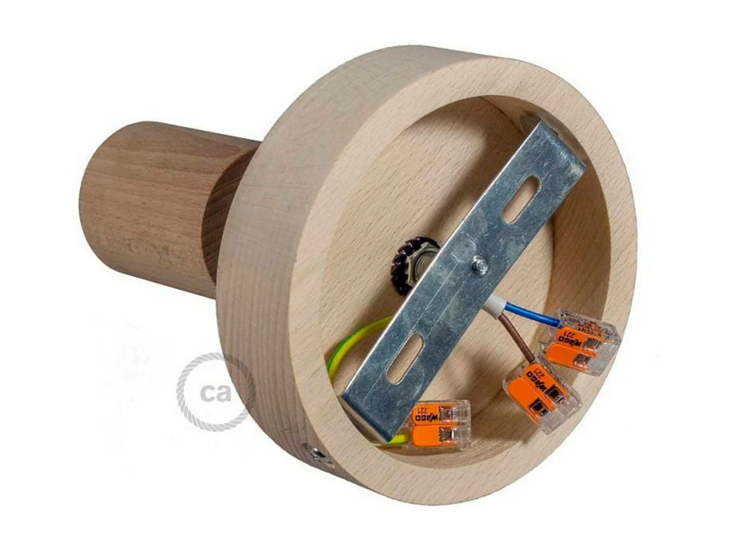 Applique Fermaluce Wood 90º APL201FB10TBS1CR CREATIVE-CABLES Naturale