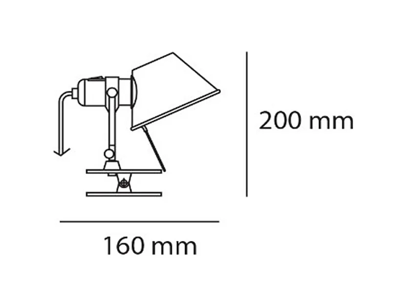 Lámpara de Pared Tolomeo Micro con Pinza ARTEMIDE Plata