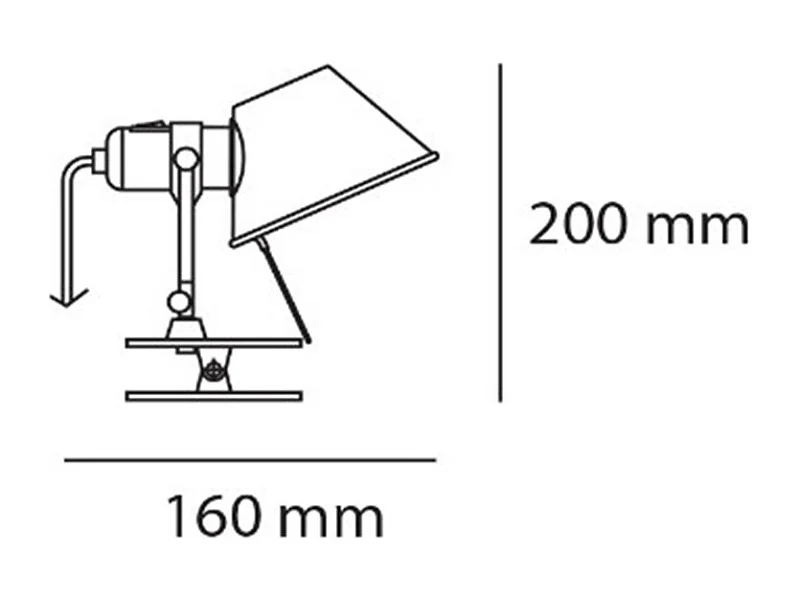 Lampada da Parete Tolomeo Micro con Pinza ARTEMIDE Argento