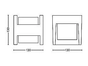 Applique da Parete LED 2x4.5W Per Esterni Doppia Luce Arbour Antracite