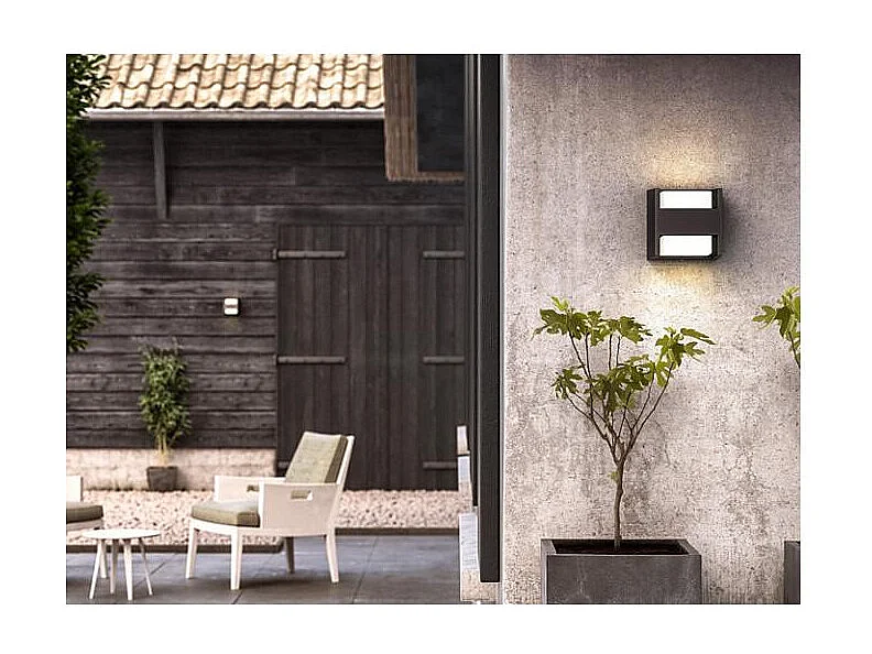 Applique Murale LED Extérieure  Arbour 2x4.5W Double Éclairage Anthracite