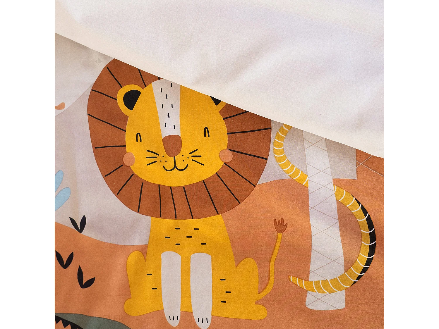Parure de lit enfant 140x200 cm SAVANE coton BCI MIG multicolore 2 pièces