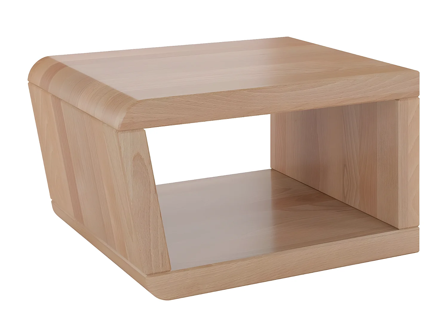 Table de nuit moderne en bois de hêtre massif sans tiroirs Harald / couleur naturelle