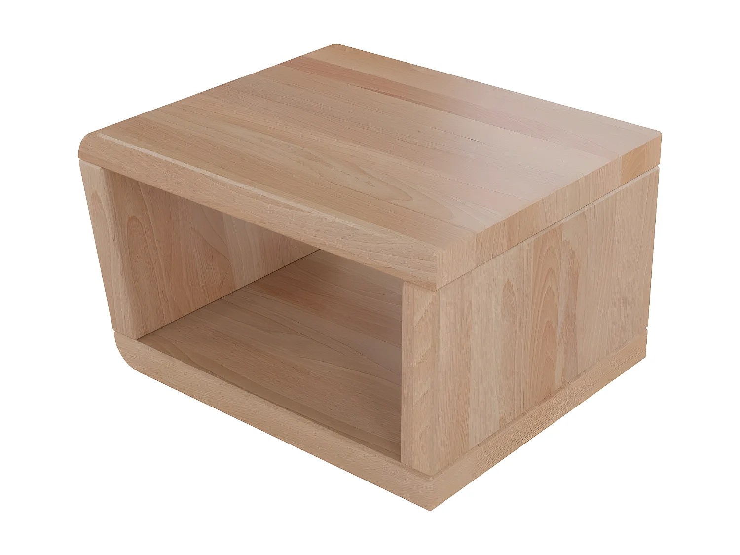 Table de nuit moderne en bois de hêtre massif sans tiroirs Harald / couleur naturelle