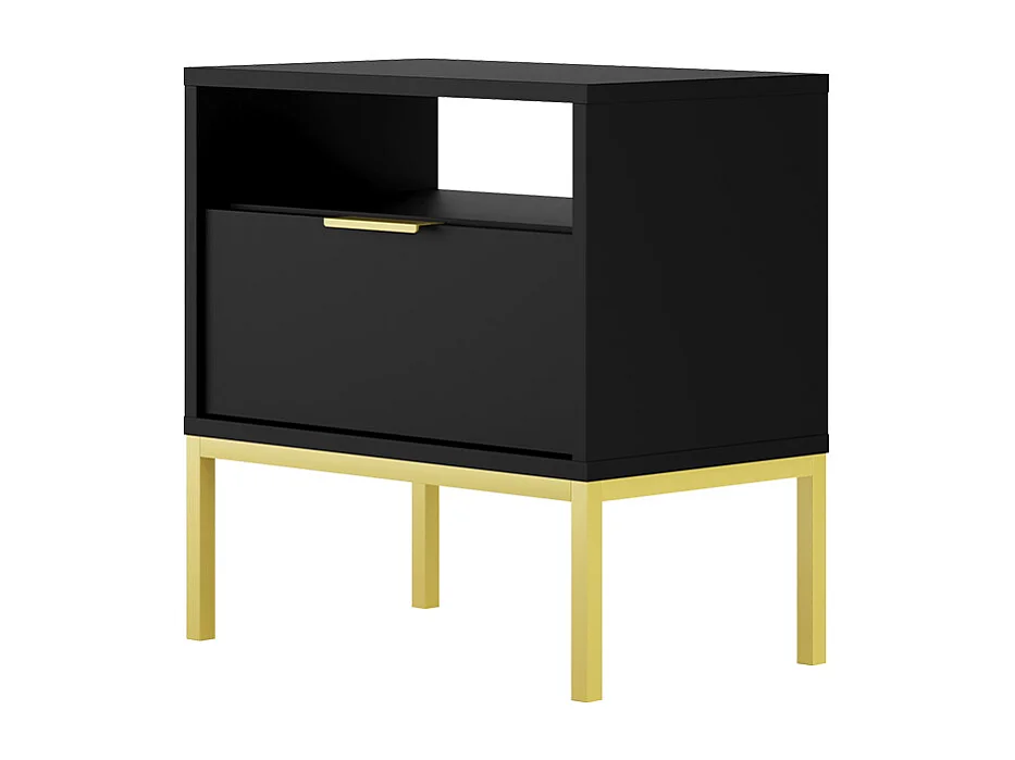 Szafka nocna AUSTIN czarna/złota