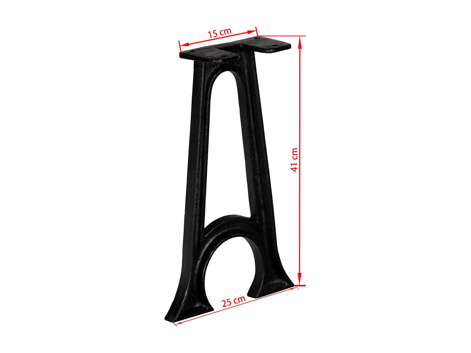 Pernas p/ banco 2 pcs estrutura em A arqueada ferro fundido