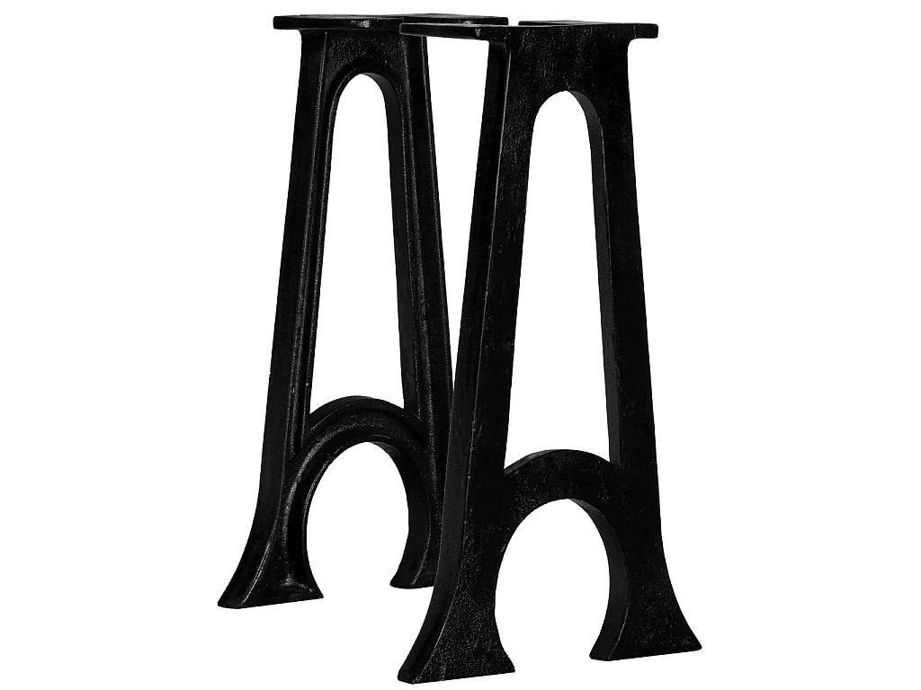 Gambe per Panca 2 pz con Base ad Arco a Forma di A in Ghisa