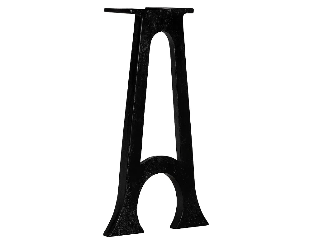 Gambe per Panca 2 pz con Base ad Arco a Forma di A in Ghisa