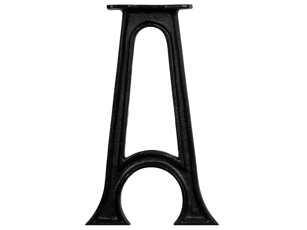 Gambe per Panca 2 pz con Base ad Arco a Forma di A in Ghisa