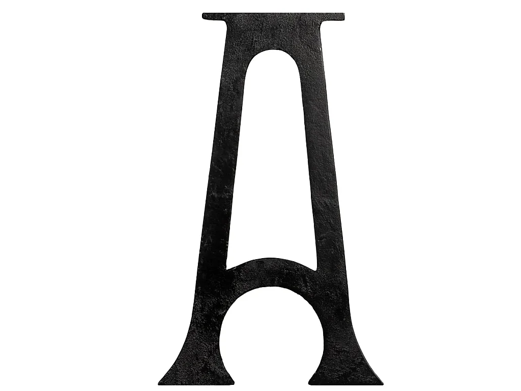 Gambe per Panca 2 pz con Base ad Arco a Forma di A in Ghisa
