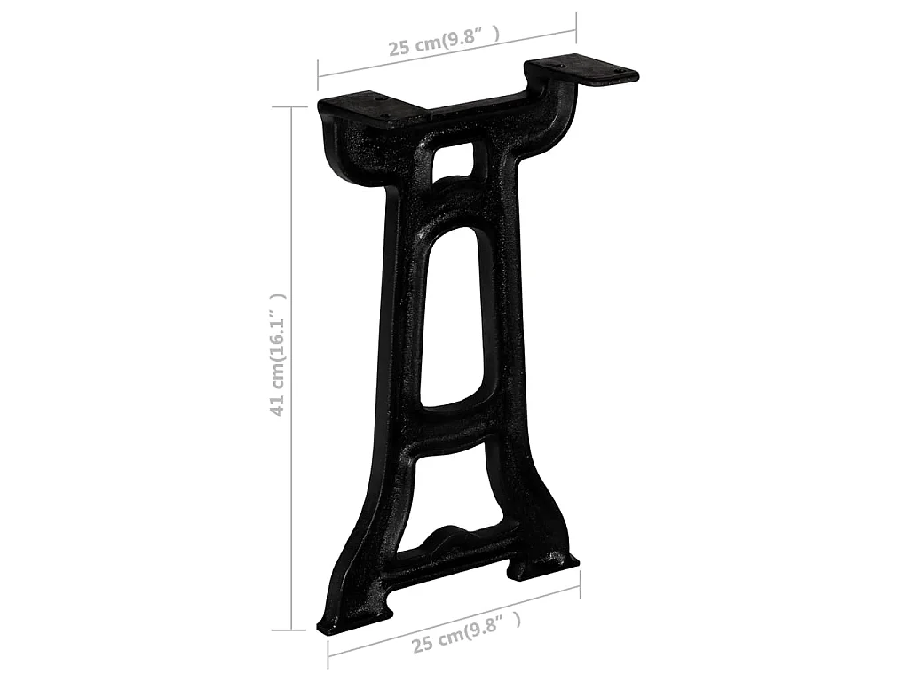 Pied de banc 2 pcs Cadre en Y Fonte