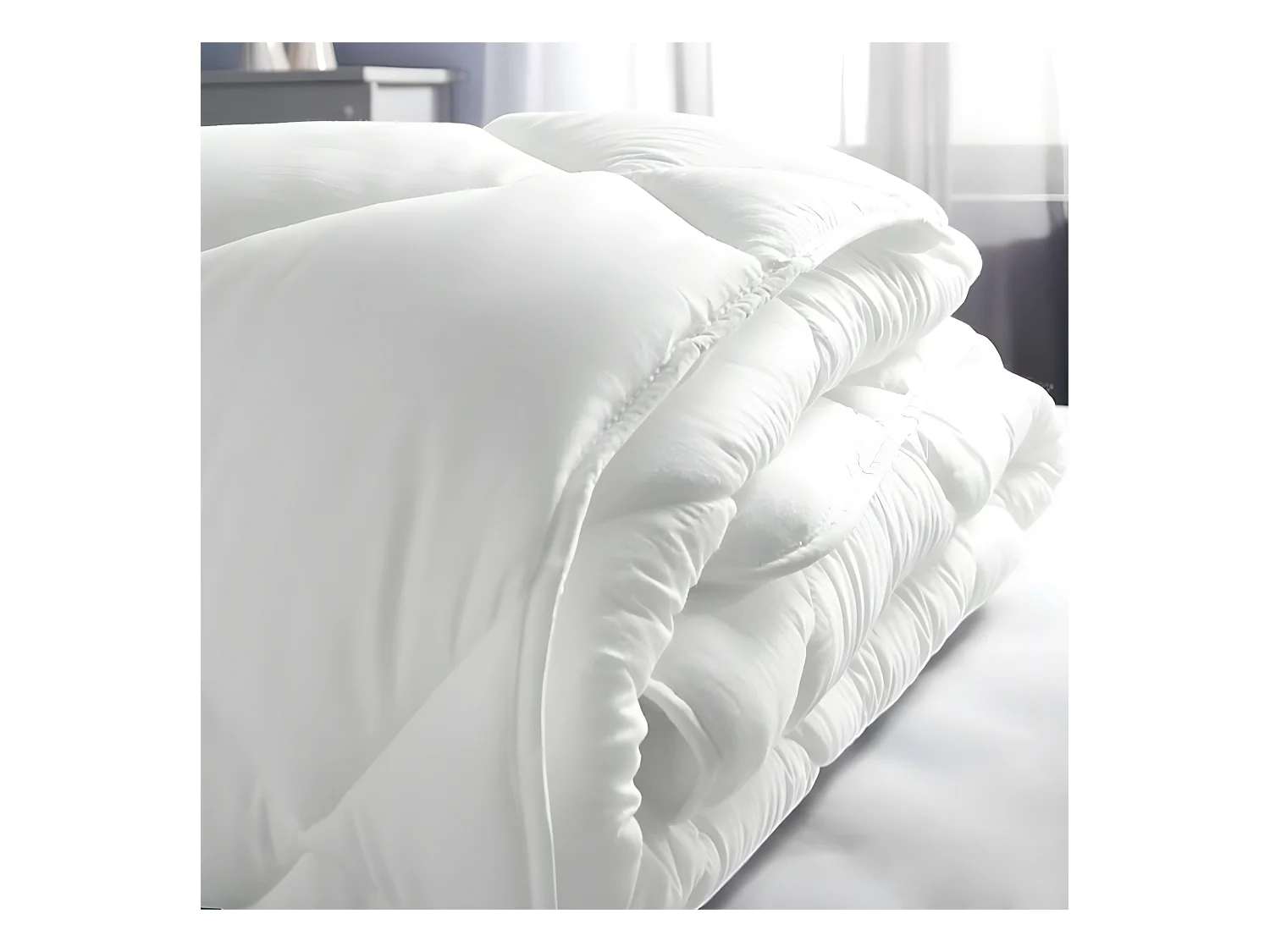 Piumino poliestere bianco 105x195 cm
