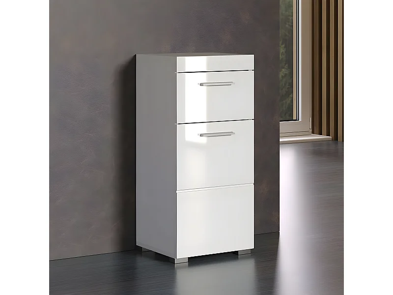 Armoire de sol de salle de bain Amanda Blanc