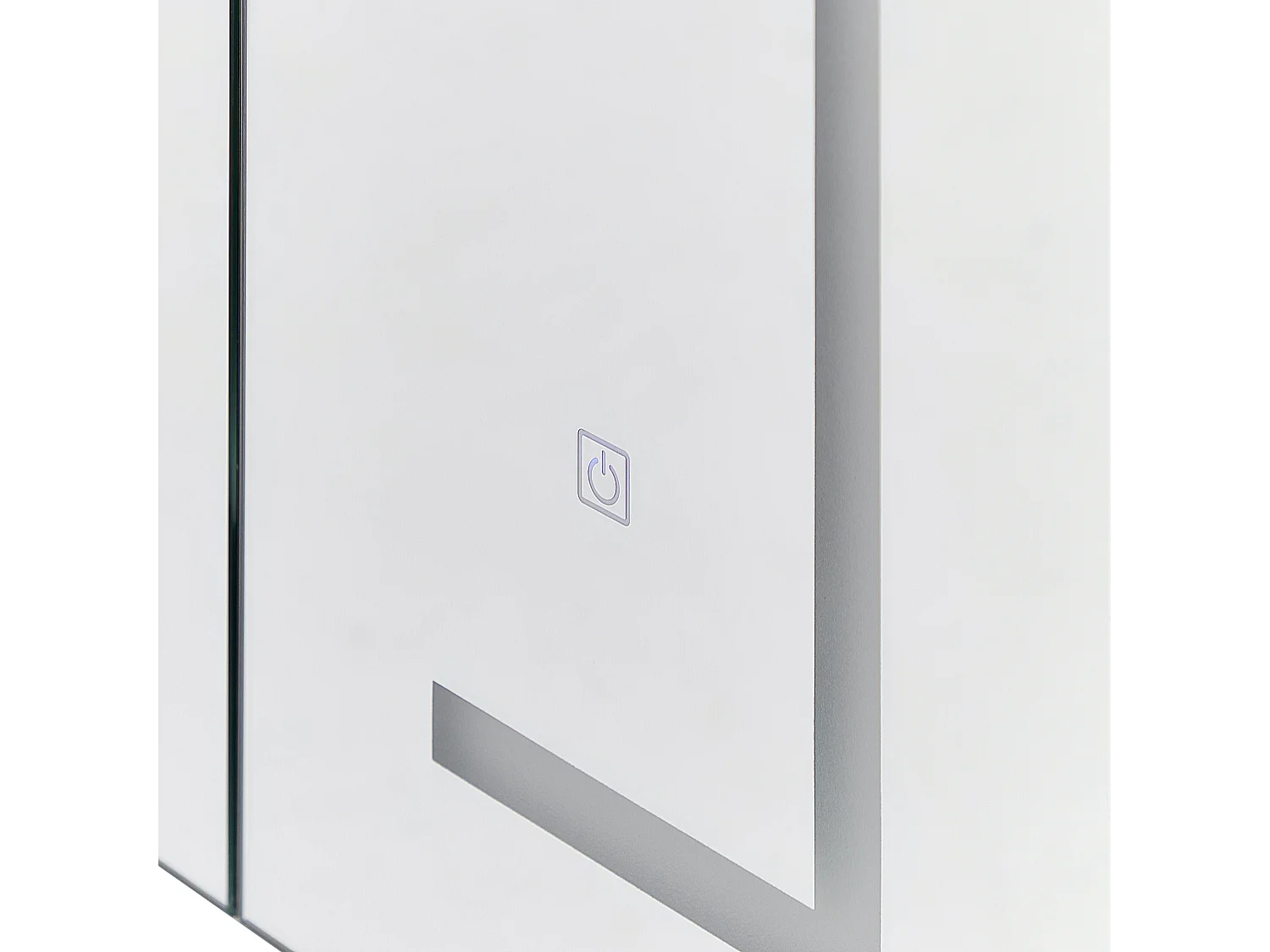 Badkamer wandkast met spiegel LED MAZARREDO 60 cm 60 cm Zwart