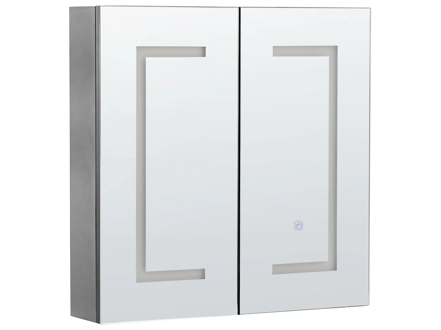 Bad-Spiegelschrank LED MAZARREDO 60 cm 60 cm Schwarz