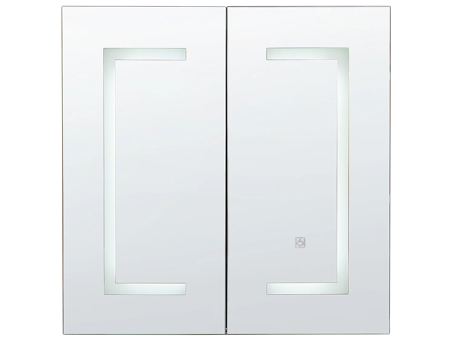 Bad-Spiegelschrank LED MAZARREDO 60 cm 60 cm Schwarz