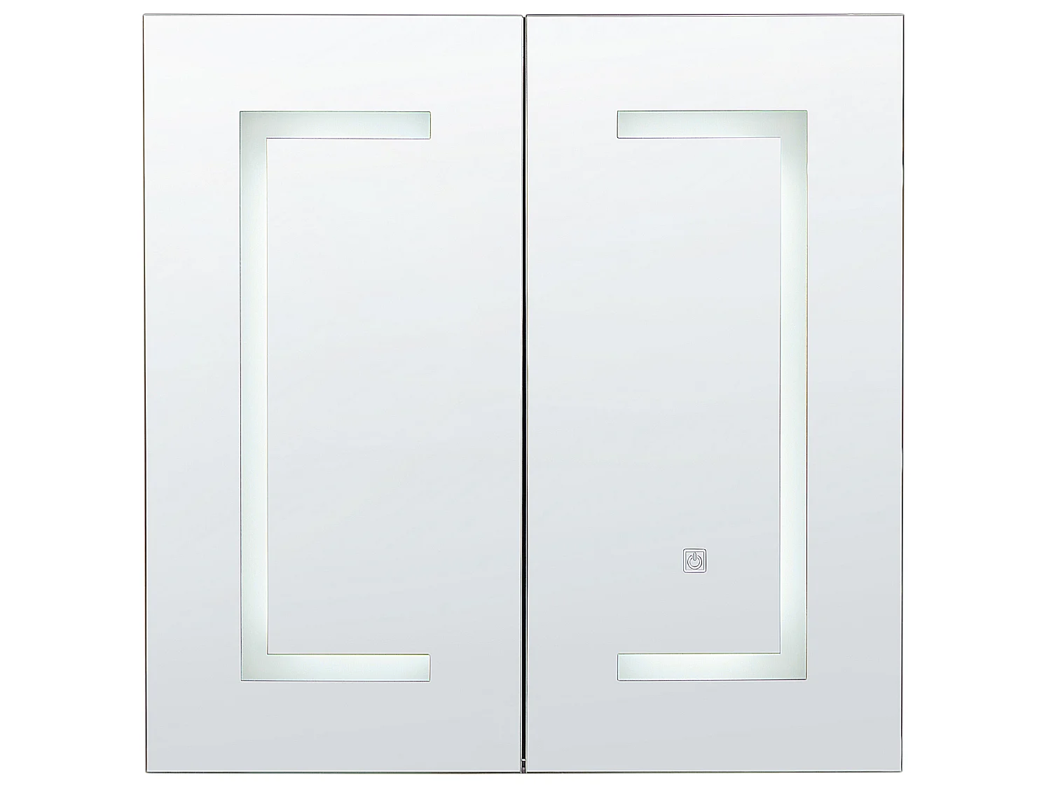 Bad-Spiegelschrank LED MAZARREDO 60 cm 60 cm Schwarz