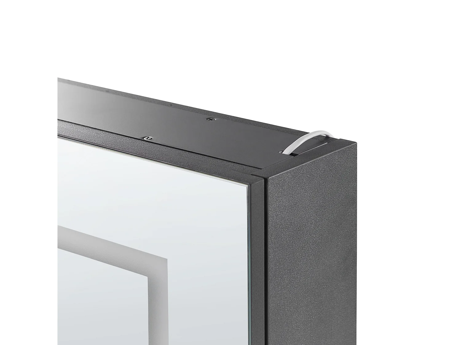 Bad-Spiegelschrank LED MAZARREDO 60 cm 60 cm Schwarz