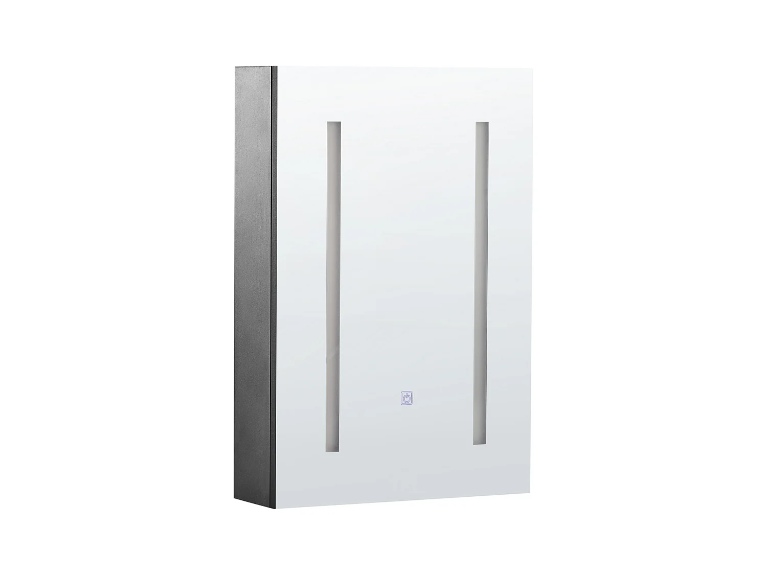 Moderner Bad-Spiegelschrank 40x60 cm 1 türig mit LED Beleuchtung schwarz Cameron