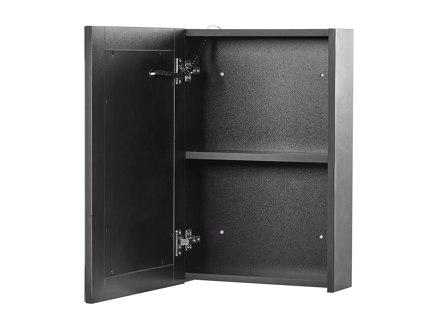 Armadio a muro per specchio da bagno LED CAMERON 40 cm 60 cm Nero