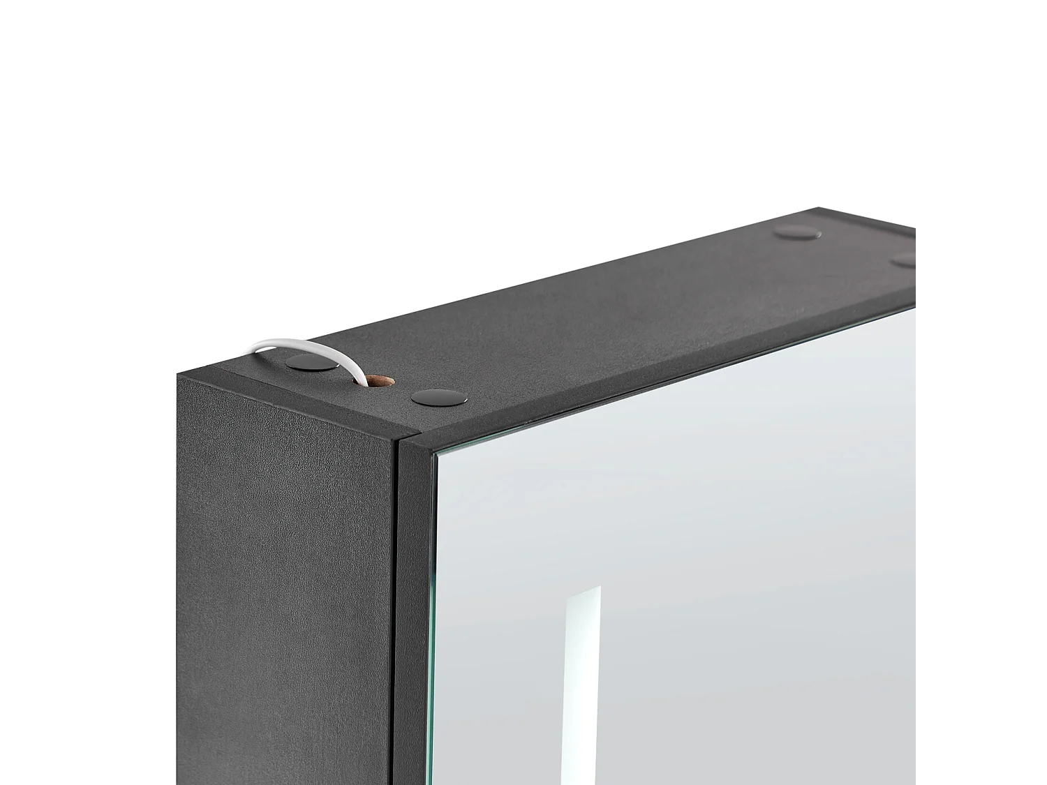 Armadio a muro per specchio da bagno LED CAMERON 40 cm 60 cm Nero