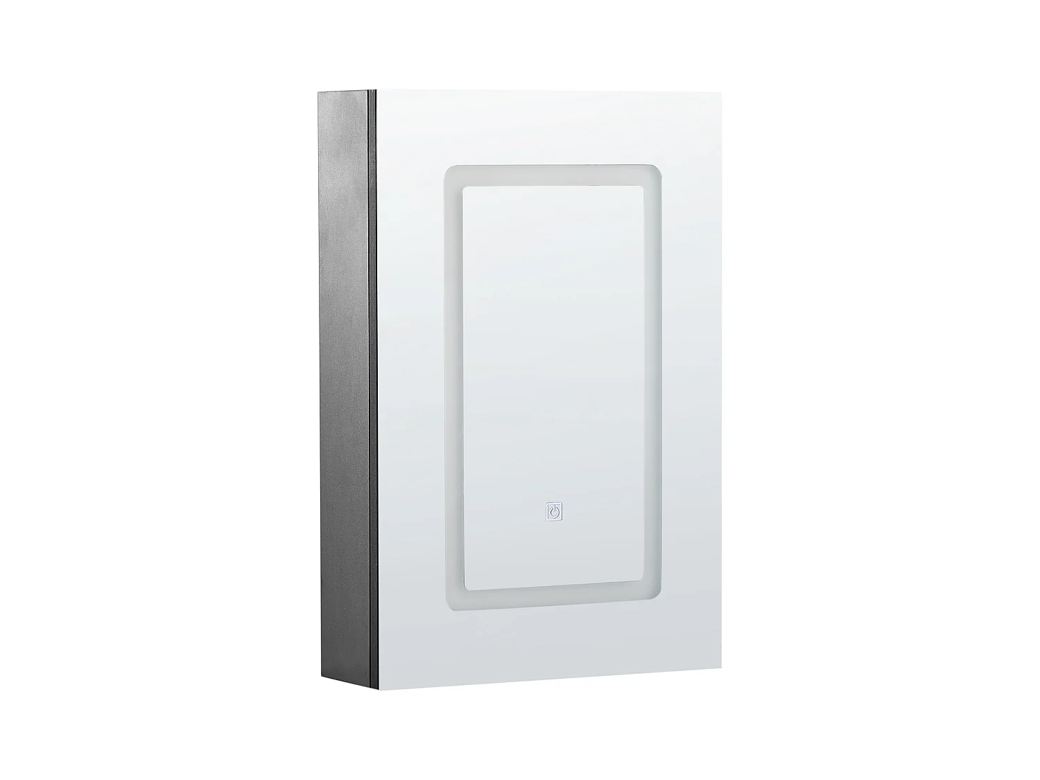 Moderner Bad-Spiegelschrank 40x60 cm 1 türig mit LED Beleuchtung schwarz Condor