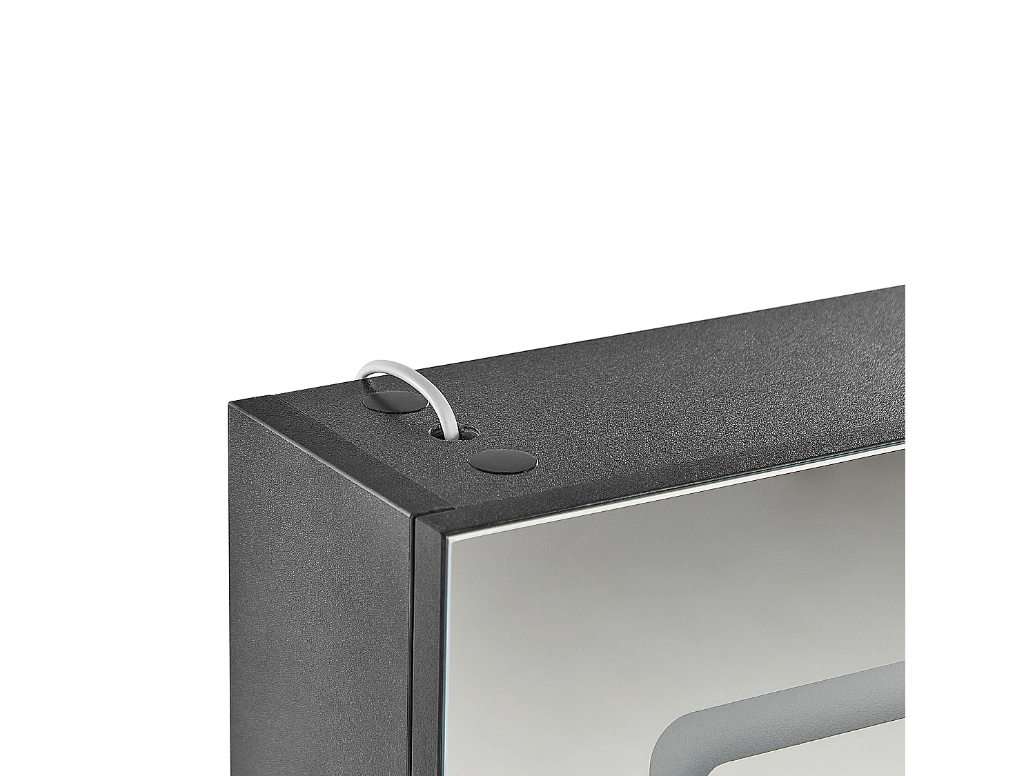 Badkamer wandkast met spiegel LED CONDOR 40 cm 60 cm Zwart