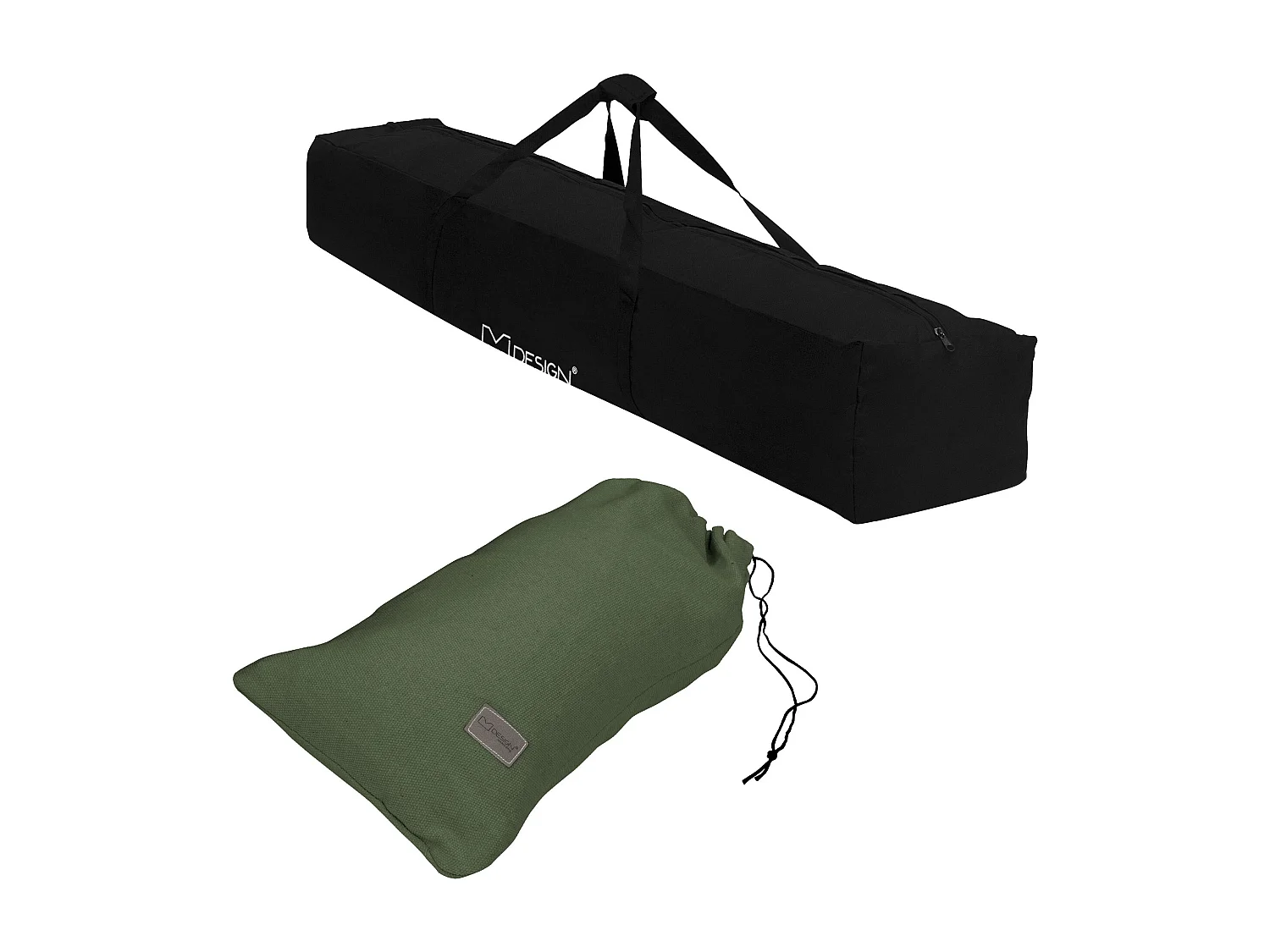 Hamac XXL kaki avec sac de transport et support réglable en acier pour jardin