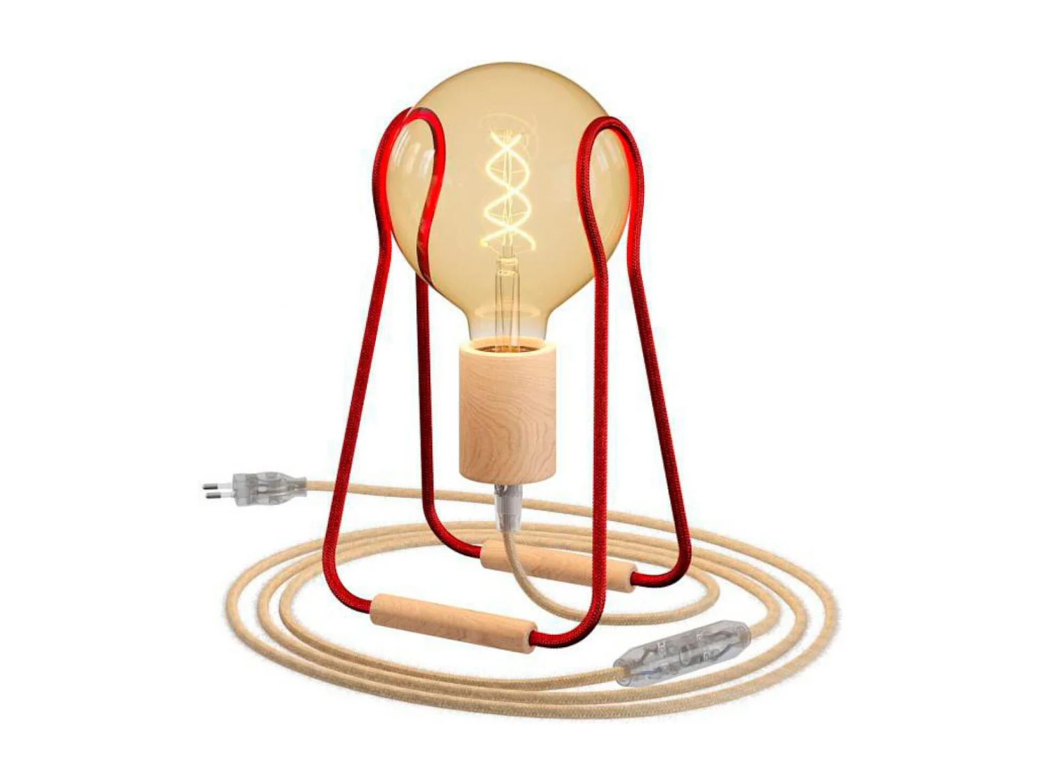 Lampada da Tavolo Modello KTCH0_ Taché CREATIVE-CABLES Rosso