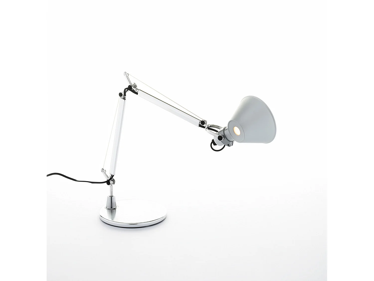 Lampe à Poser LED Tolomeo Micro ARTEMIDE Gris Blanc Chaud 2700K