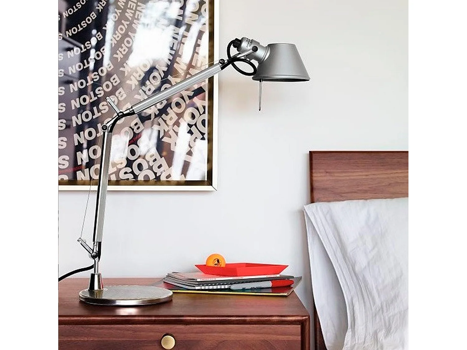 Lampe à Poser LED Tolomeo Micro ARTEMIDE Gris Blanc Chaud 2700K