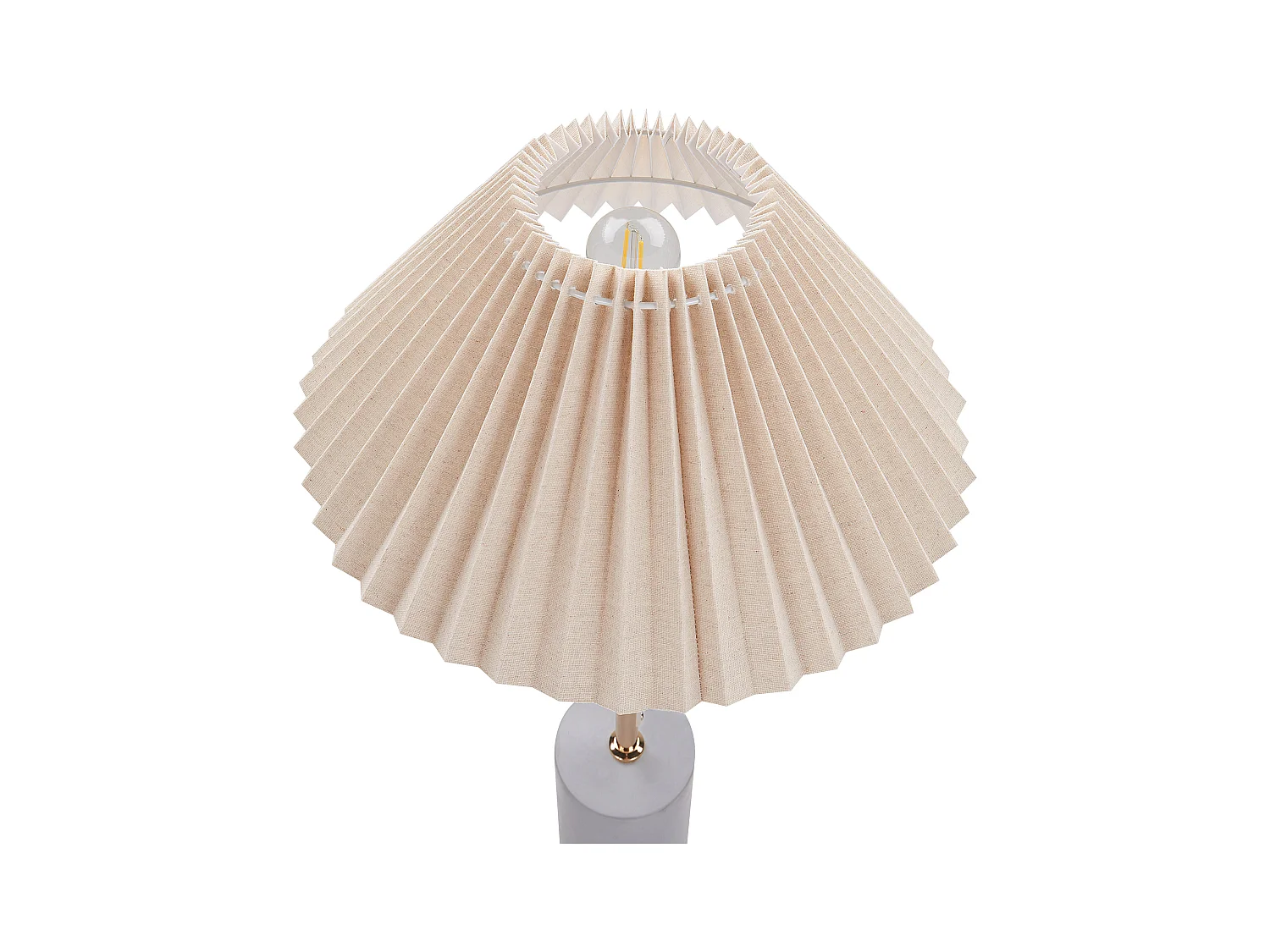 Lampe à poser BALUARTE Lin synthétique Beige
