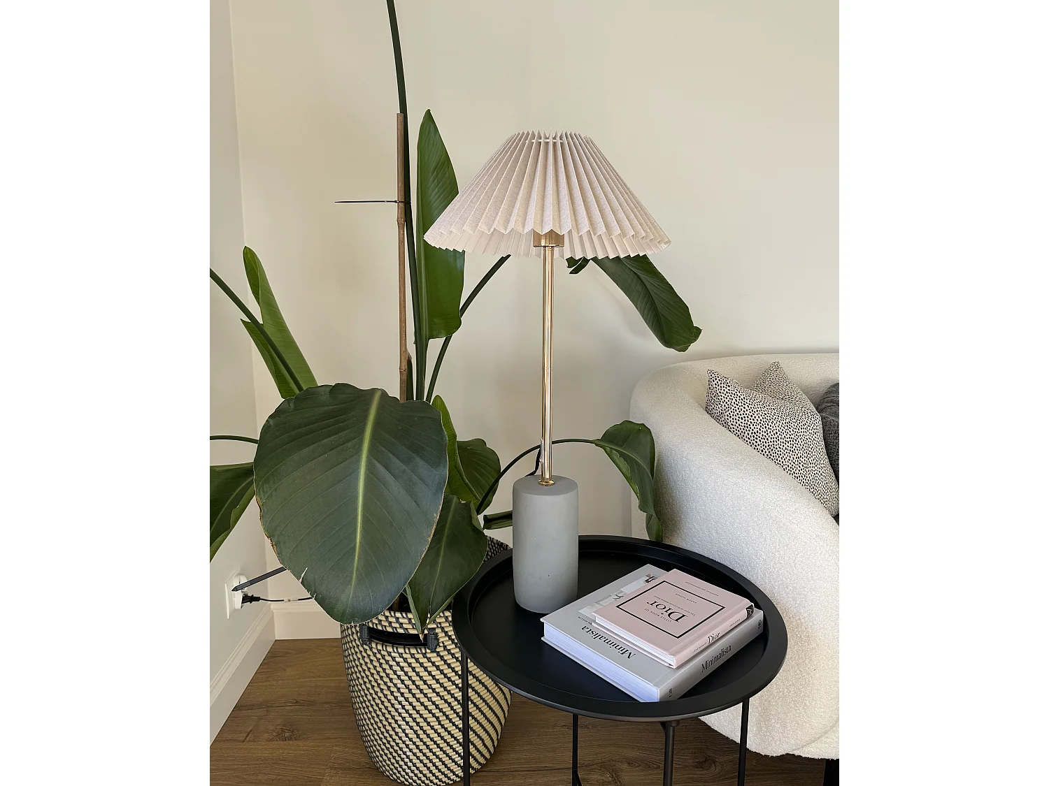 Lampada da tavolo BALUARTE Lino sintetico Beige