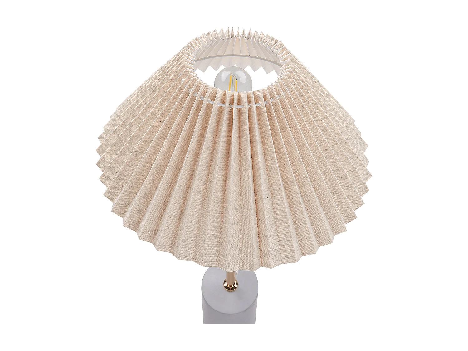 Lampe à poser BALUARTE Lin synthétique Beige