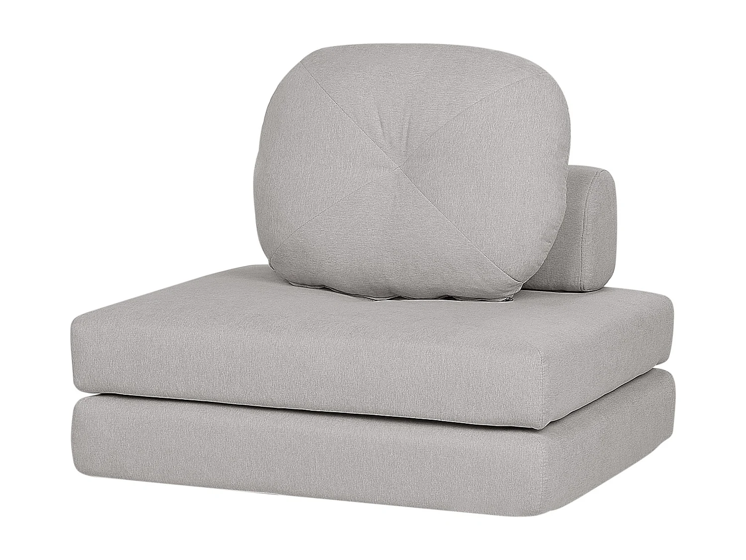 1-Sitzer Schlafsofa OLDEN Stoff Hellgrau