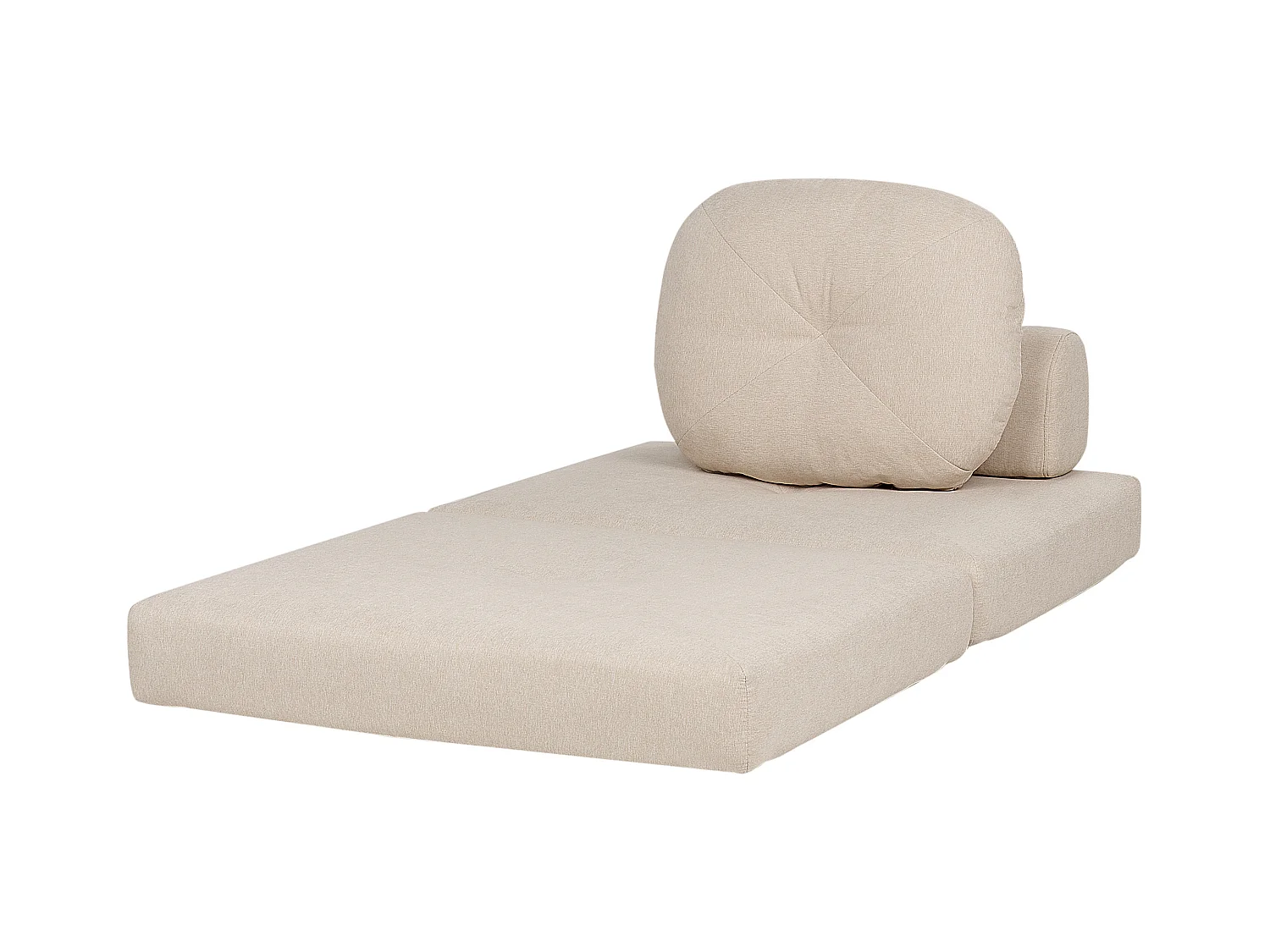 Divano letto singolo OLDEN Tessuto Beige chiaro