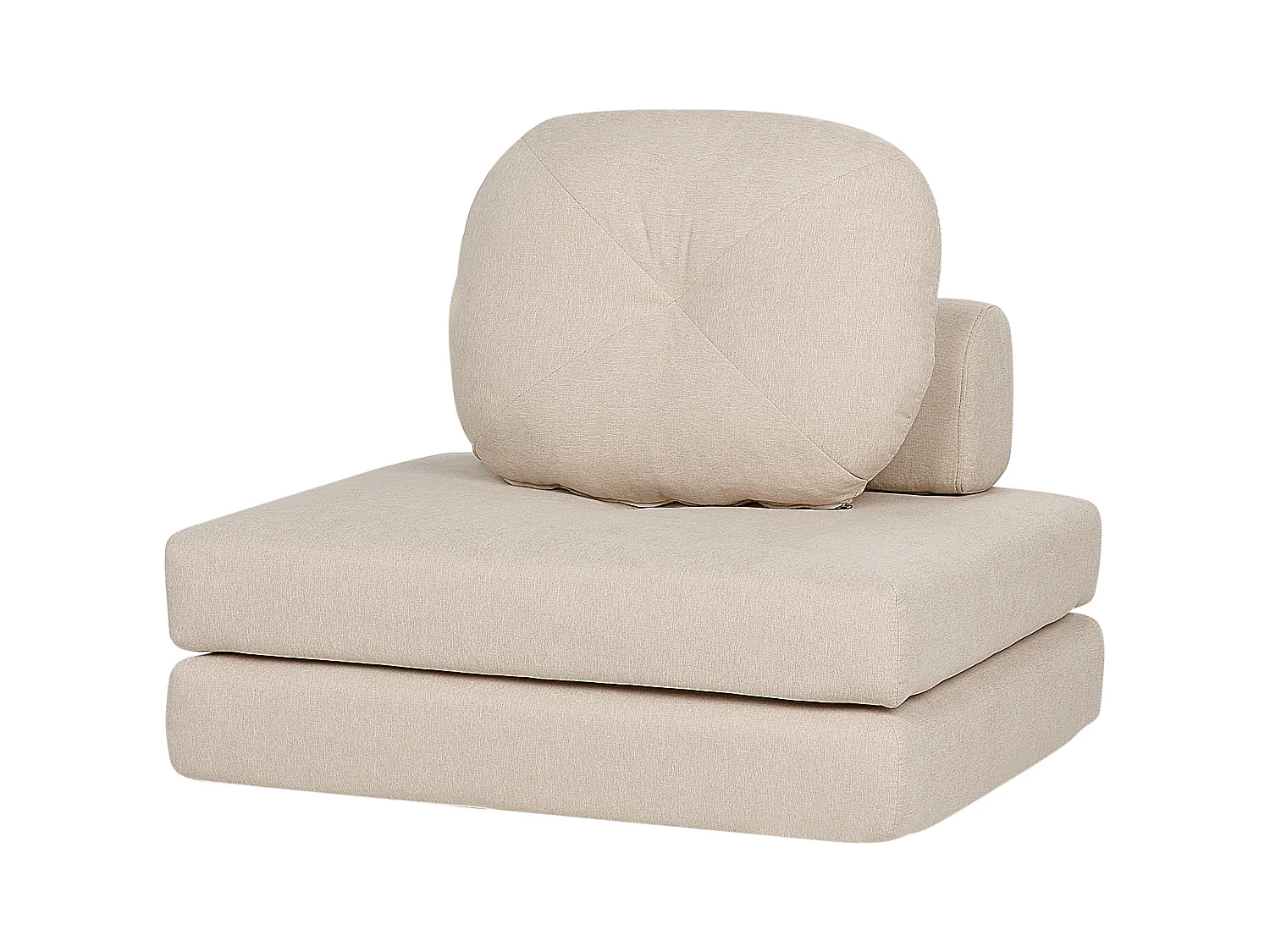 Divano letto singolo OLDEN Tessuto Beige chiaro