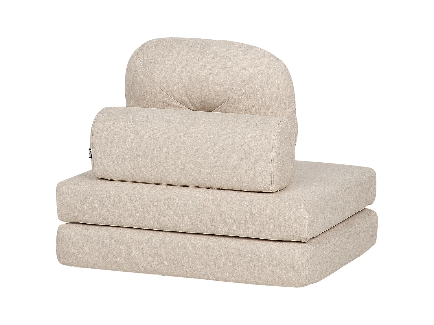 Divano letto singolo OLDEN Tessuto Beige chiaro