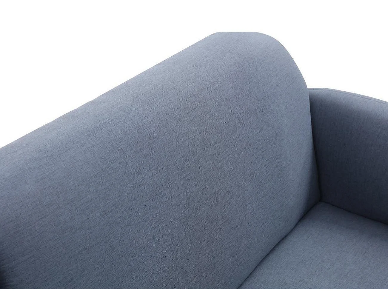 Namille 3-zits blauwfluwelen slaapbank en zwart metalen poten