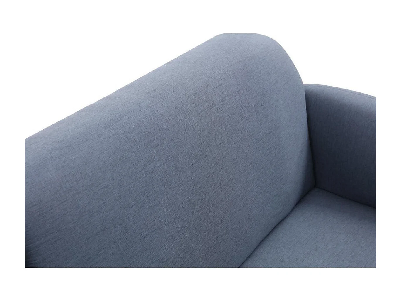 Namille 3-zits blauwfluwelen slaapbank en zwart metalen poten