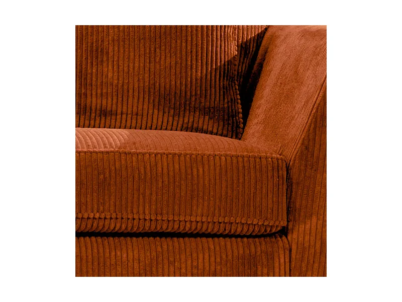 Canapé angle droit velours côtelé ambre Isla - Ambre